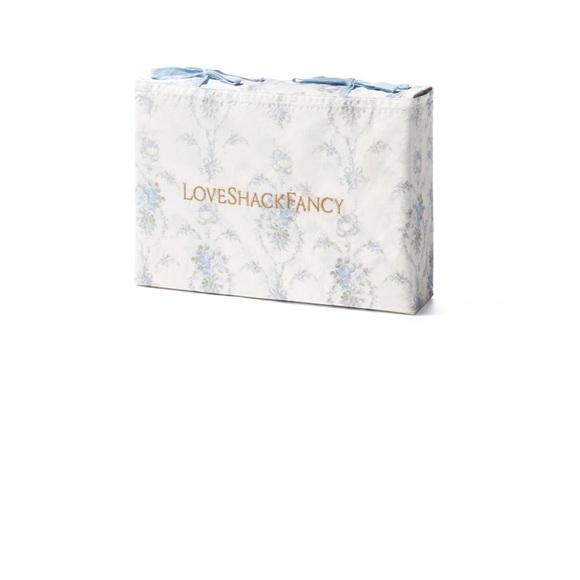 LoveShackFancy LSF Full / Queen Duvet Cover 2 Pillow Shams Blue - Picture 2 of 5
